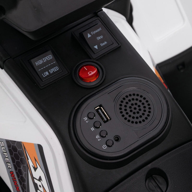 Electric Quad Ride-On Car for Kids with MP3 Music Player - 12V Battery Powered 4-Wheeler Truck