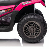 12V Battery Powered Kids Quad ATV Toy with LED Headlights
