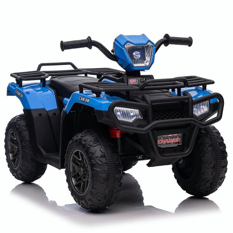 12V Battery Powered Kids Quad ATV Toy with LED Headlights
