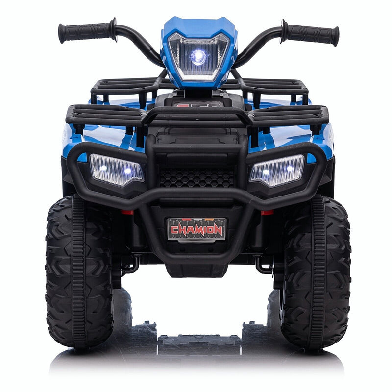 12V Battery Powered Kids Quad ATV Toy with LED Headlights