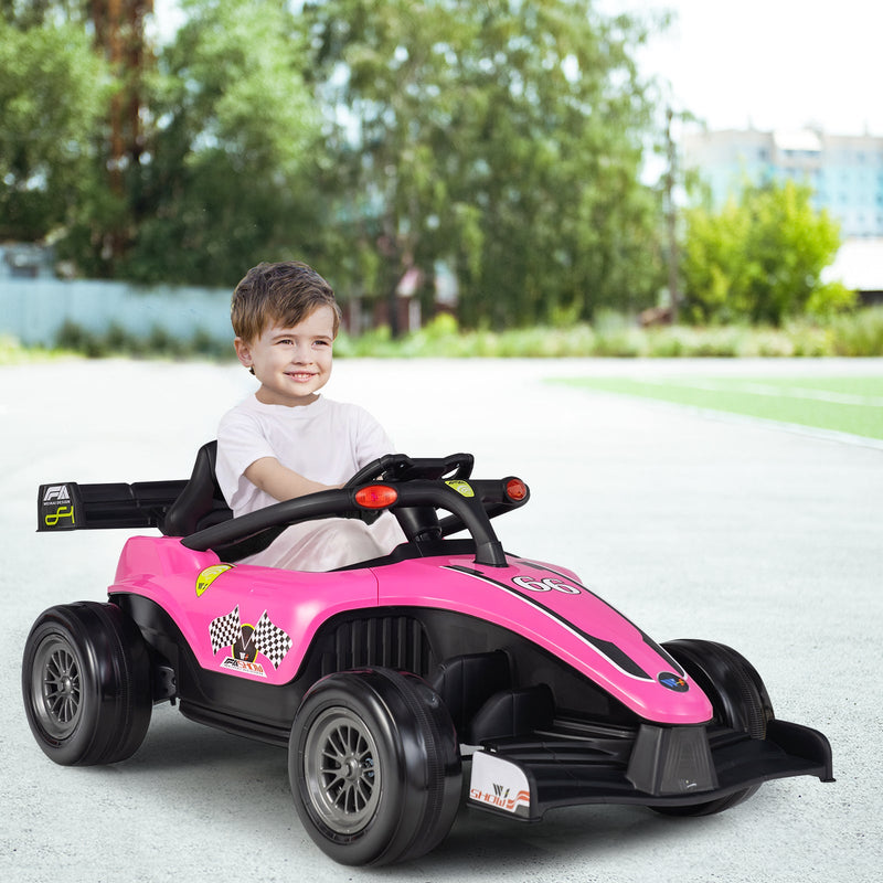 Electric Racing Truck for Kids with 2 Speeds, Remote Control, MP3 Player, and Lights - 12V