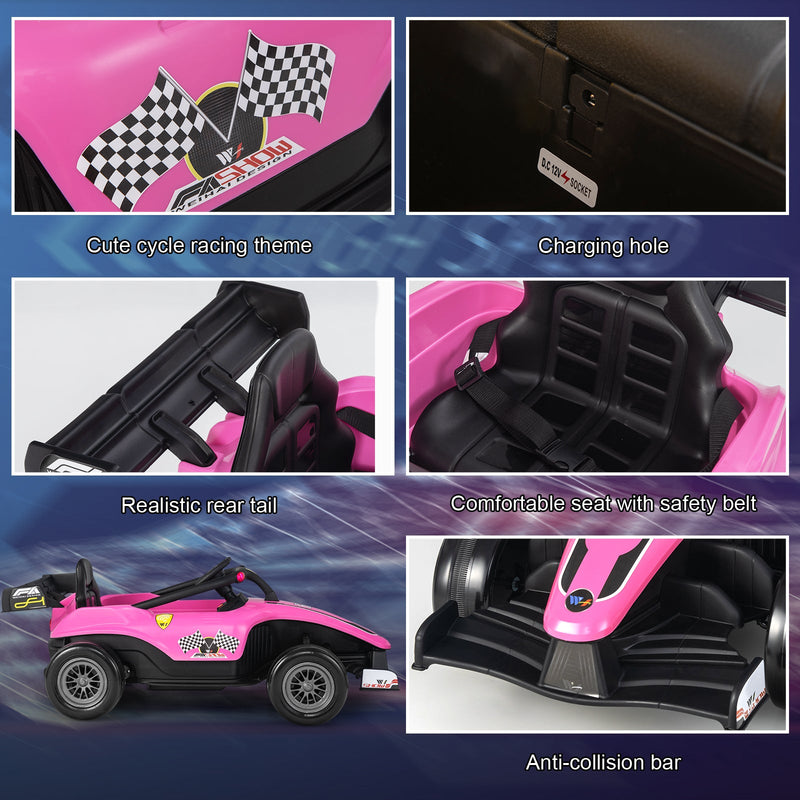 Electric Racing Truck for Kids with 2 Speeds, Remote Control, MP3 Player, and Lights - 12V