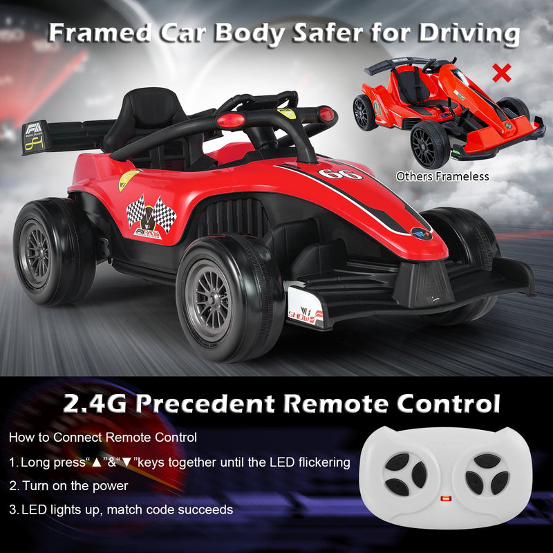 Electric Racing Truck for Kids with 2 Speeds, Remote Control, MP3 Player, and Lights - 12V