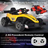 Electric Racing Truck for Kids with 2 Speeds, Remote Control, MP3 Player, and Lights - 12V