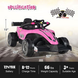 Electric Racing Truck for Kids with Remote & Manual Control and Lights - 12V Girls' Ride-On Toy