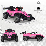 Electric Racing Truck for Kids with Remote Control, MP3 Player, and Lights - Pink (12V)