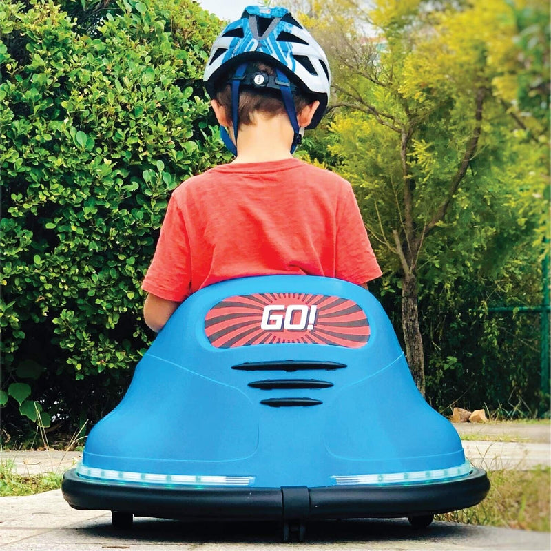 Electric RC Kids Bumper Car with Light and Music - Blue La... by The Bubble Factory