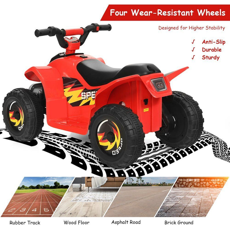 Electric Rechargeable Battery Quad ATV for Kids - 4-Wheeled Quad Bike for Children