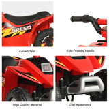 Electric Rechargeable Battery Quad ATV for Kids - 4-Wheeled Quad Bike for Children