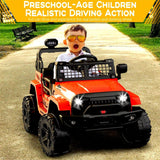 Electric Kids Ride-On Jeep SUV with 2 Speeds, Remote Control, LED Lights, and Music