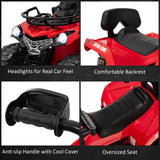 Electric Ride-On ATV for Kids with 2 Speeds, MP3 Player, and Headlights - Red