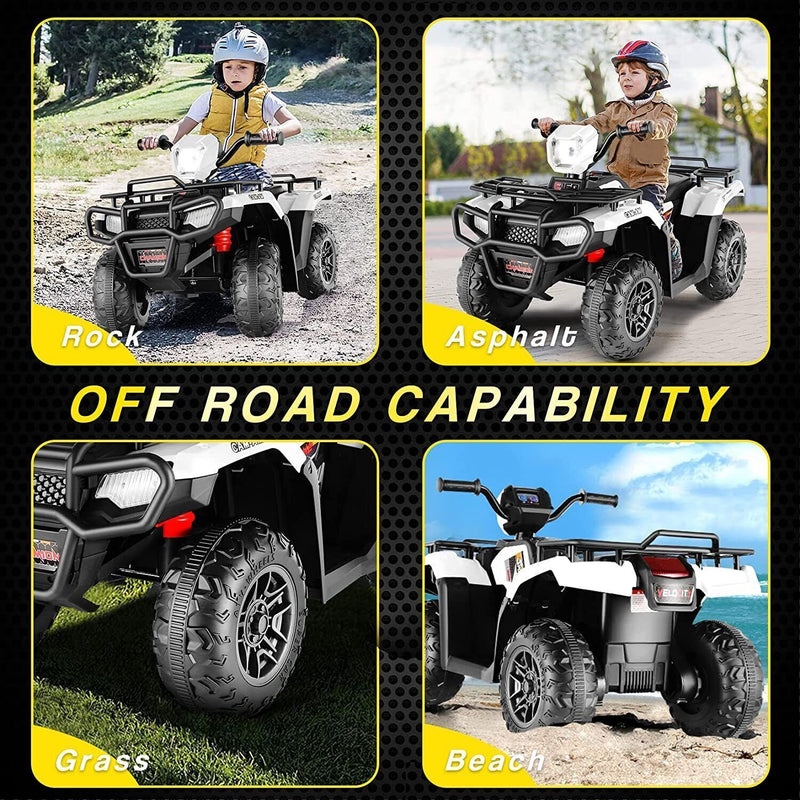 Electric Ride-On ATV Quad for Kids with LED Lights, USB and MP3 Player - Suitable for Girls and Boys Aged 3-4