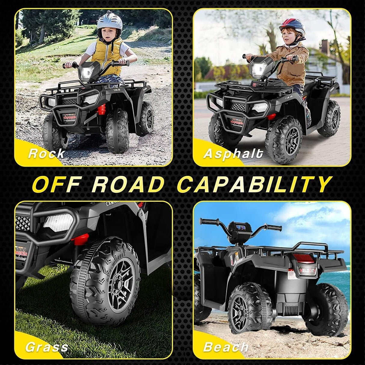 Electric Ride-On ATV Quad for Kids with LED Lights, USB and MP3 Player - Suitable for Girls and Boys Aged 3-5