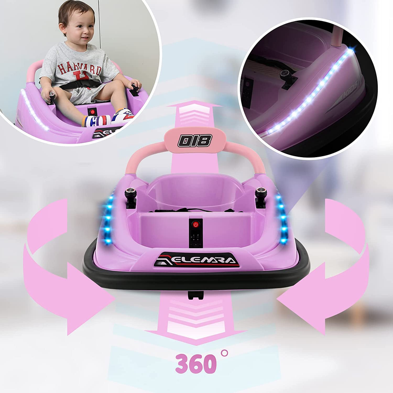 Electric Ride-On Bumper Car for Toddlers - 12V Baby Bumper Car with Dual Driving Capabilities