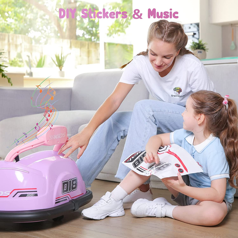 Electric Ride-On Bumper Car for Toddlers - 12V Baby Bumper Car with Dual Driving Capabilities