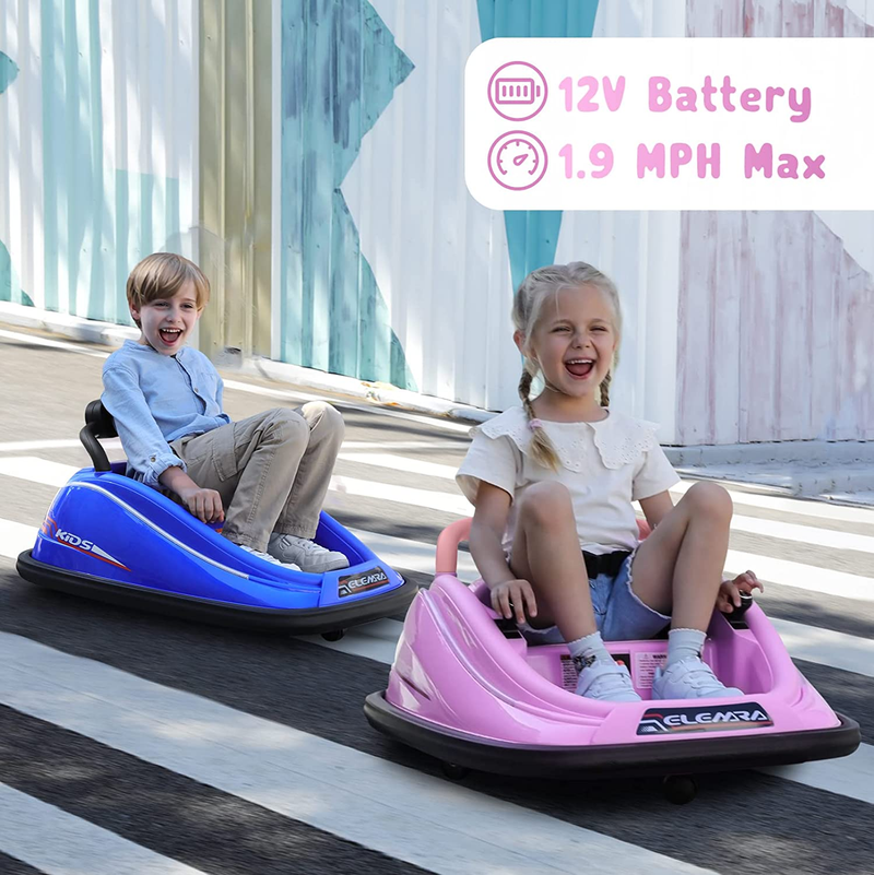 Electric Ride-On Bumper Car for Toddlers - 12V Baby Bumper Car with Dual Driving Capabilities