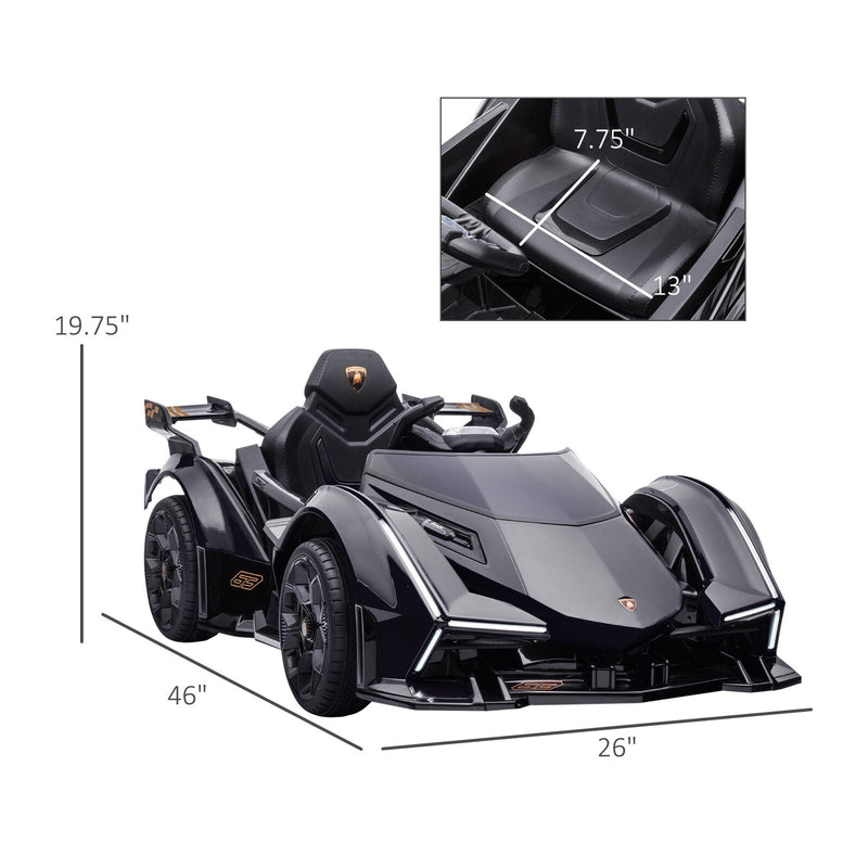 Electric Ride-on Car for Kids 3-6 Years with Remote Control and Suspension - Black