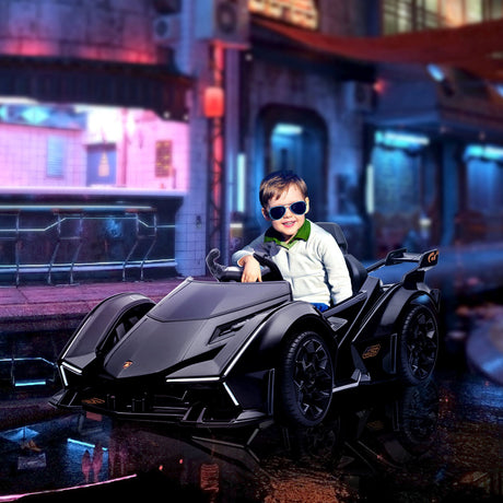 Electric Ride-on Car for Kids 3-6 Years with Remote Control and Suspension - Black