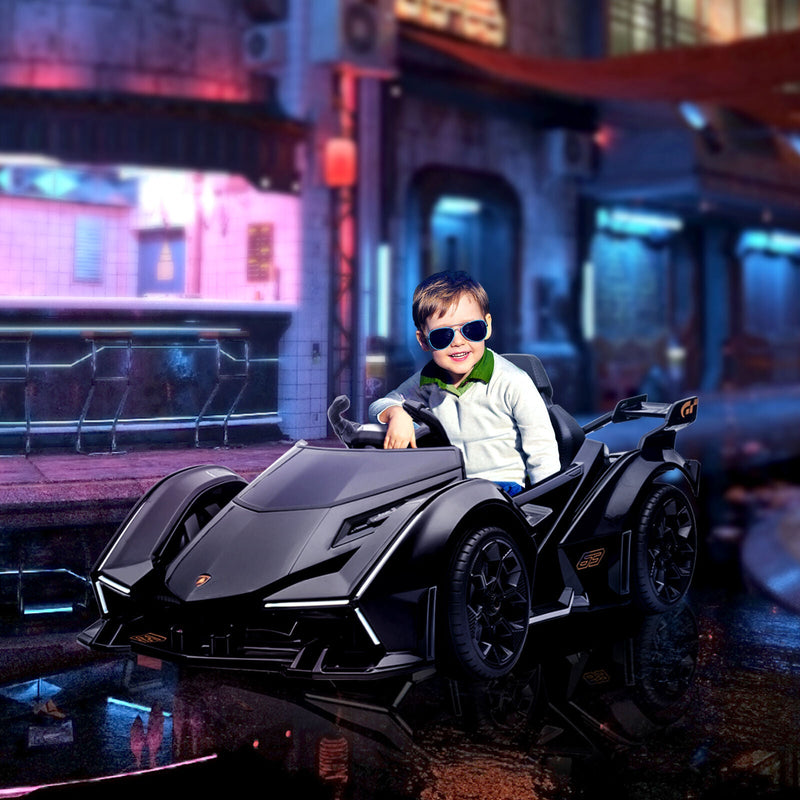 Electric Ride-on Car for Kids 3-6 Years with Remote Control and Suspension - Black