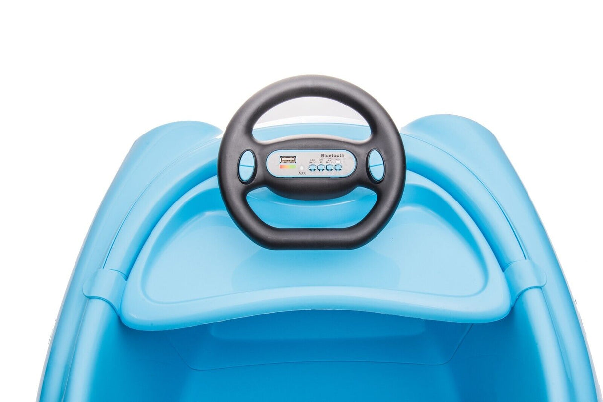 Electric Ride-On Car for Kids Ages 1-6 with Dual 12V Motors and Pushrod Steering