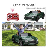 Electric Ride-On Car for Kids Ages 2-8 with Parental Remote Control - Green