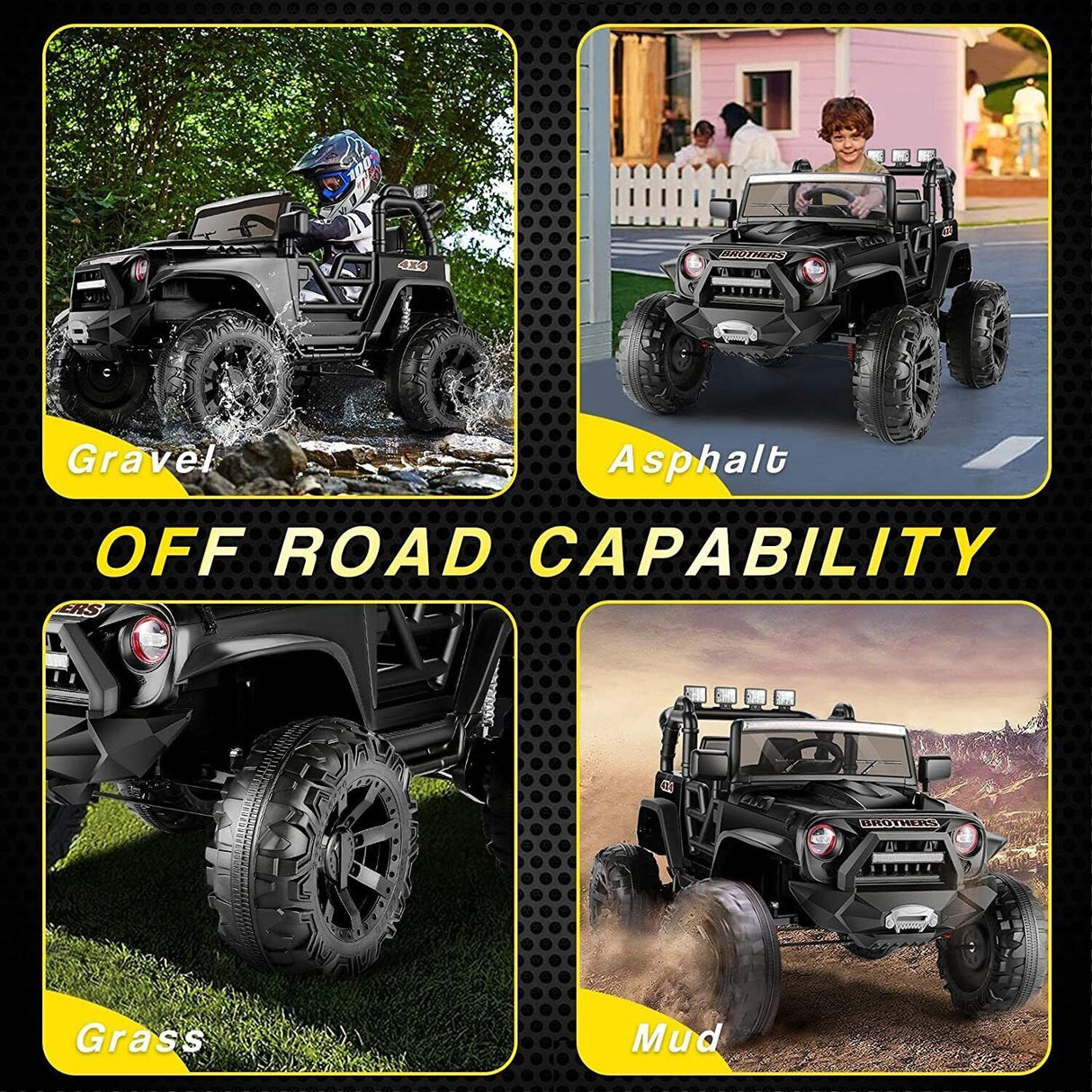 Electric Ride-On Car for Kids Ages 3-8: ATV Truck with 12V/24V Power Wheels