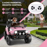 Ride On Truck for Kids with Remote Control and LED Lights - 12V Electric Car Toy