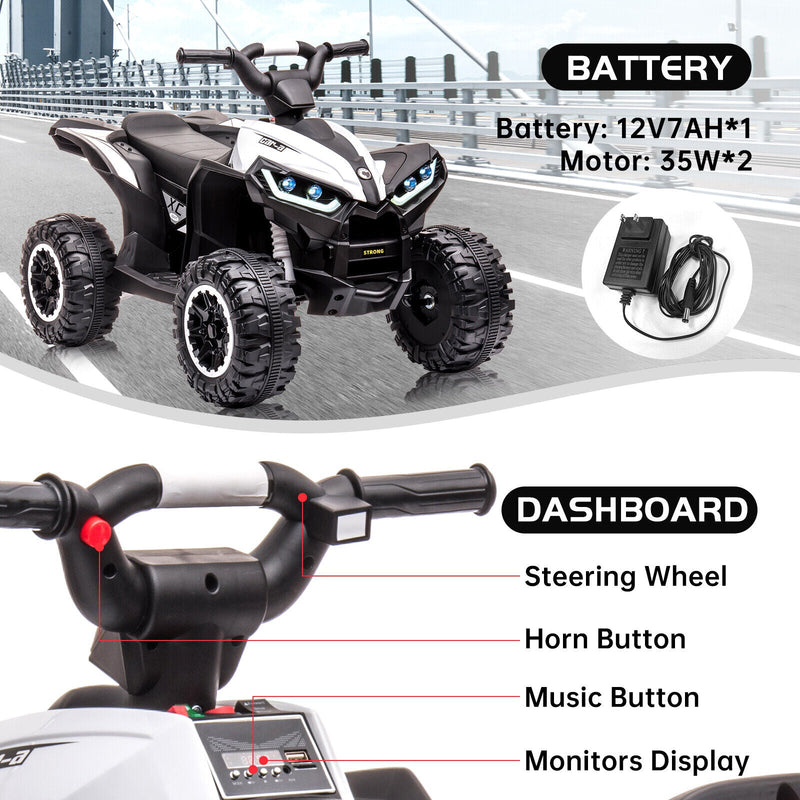 Electric Ride-On Car for Kids Ages 3+: Remote Control, 12V Battery Powered
