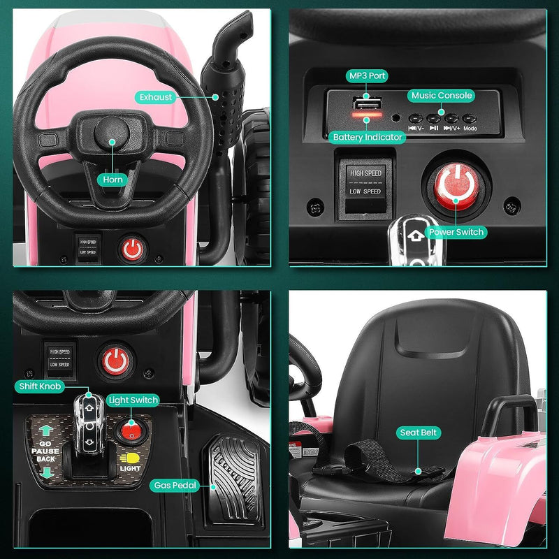 12V Electric Ride-On Car for Kids - Lamborghini and Mercedes Benz G500 Models