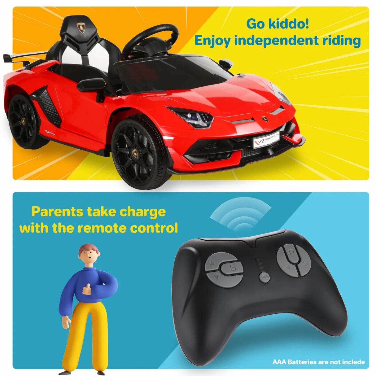 12V Lamborghini Electric Car Truck and Mercedes Benz G500 Ride-On Toy for Kids