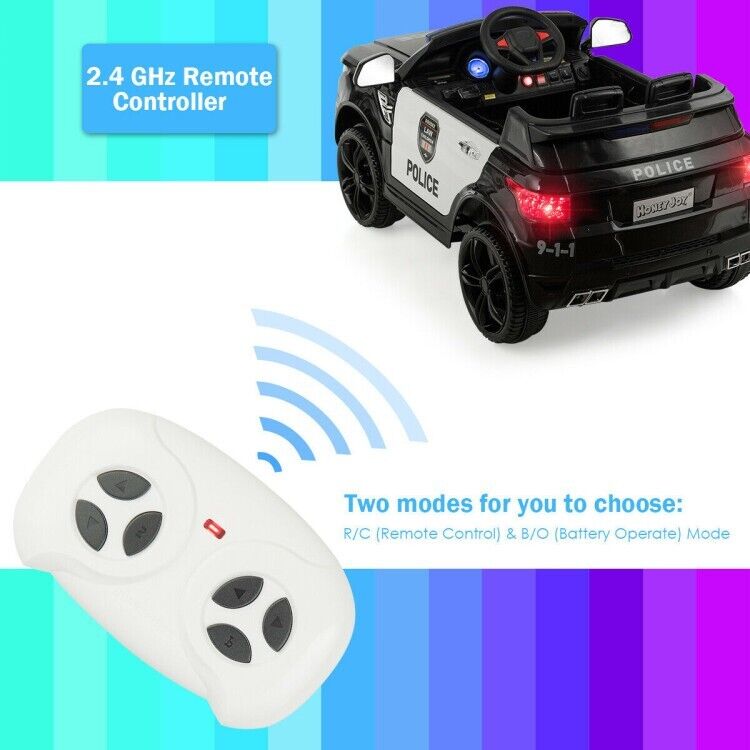 Electric Ride On Car for Kids with 3 Speeds, Lights, Music & Remote Control - 12V