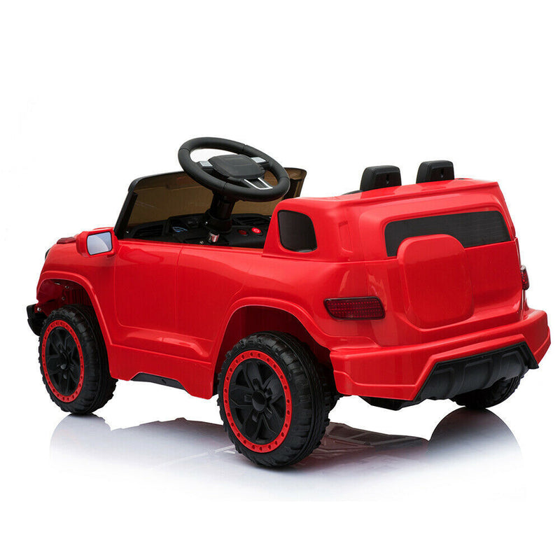 Electric Ride-On Car for Kids with 3 Speeds, Music Player, and Remote Control - Red