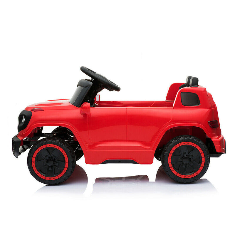 Electric Ride-On Car for Kids with 3 Speeds, Music Player, and Remote Control - Red
