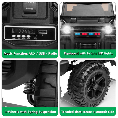 Electric Ride-On Car for Kids with Dual Drive and Remote Control