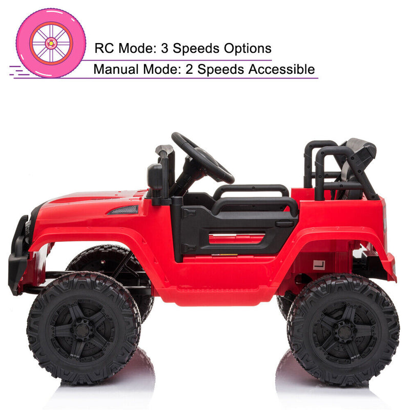 Electric Ride-On Car for Kids with Dual Drive and Remote Control