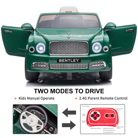 Electric Ride-On Car for Kids with LED Headlights and 2 Speed Options