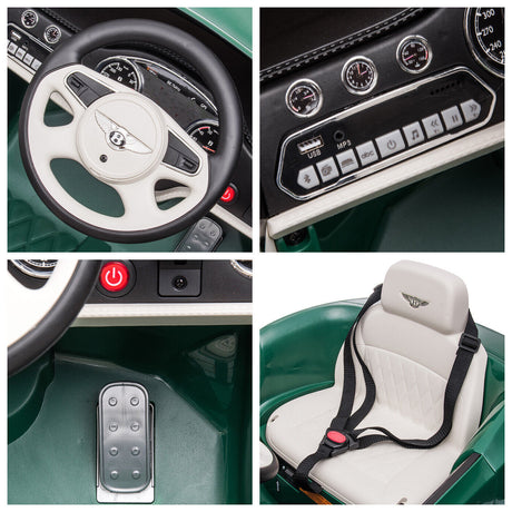 Electric Ride-On Car for Kids with LED Headlights and 2 Speed Options