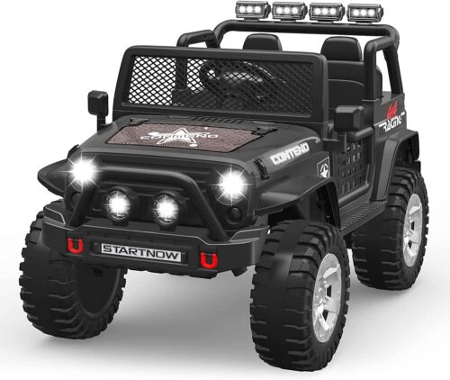Electric Ride-On Car for Kids with LED Lights, MP3 Player, and Remote Control - 2 Seats, 12V