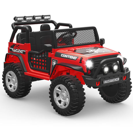 Electric Ride-On Truck for Kids with Remote Control, LED Lights, 2 Speeds, and MP3 Music