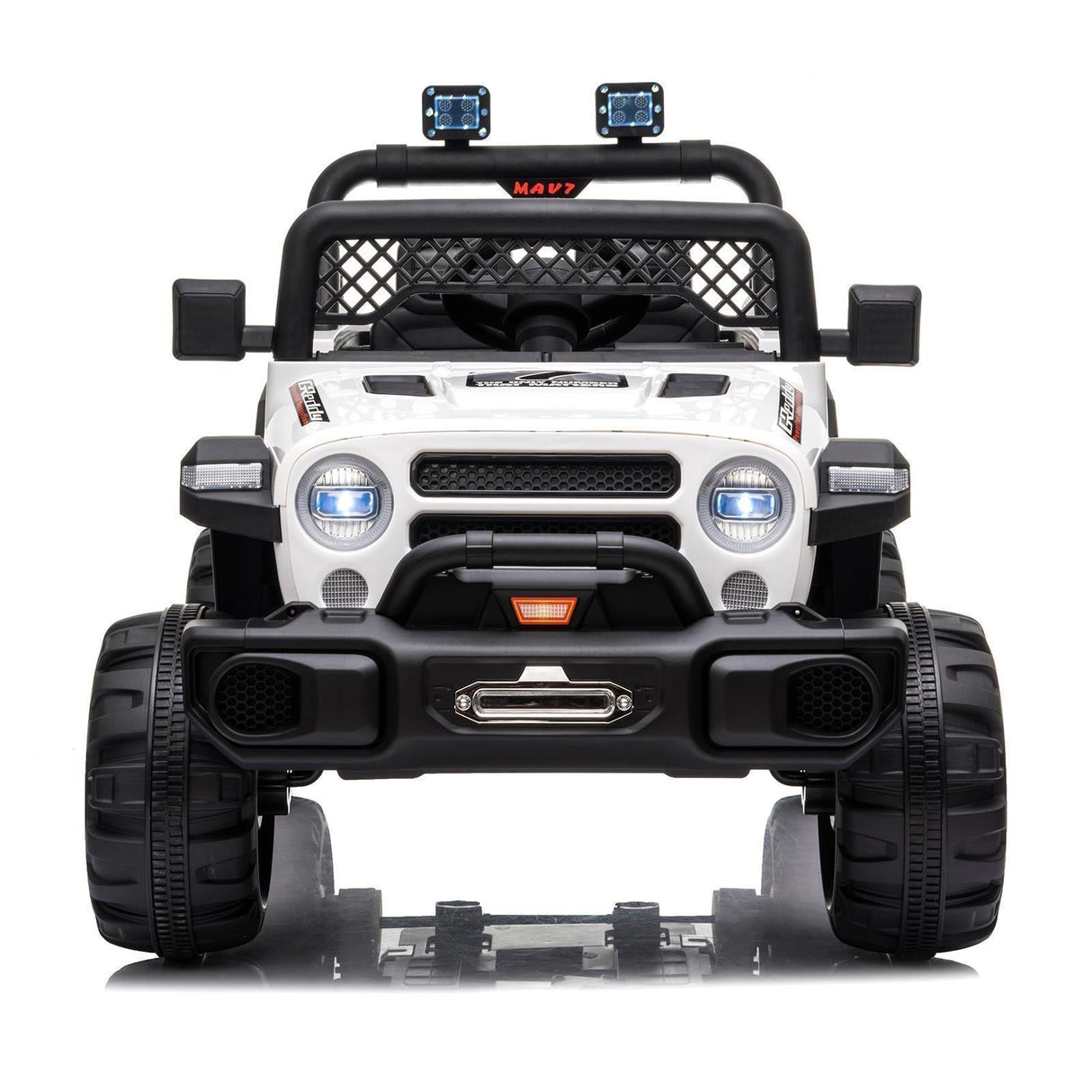 Electric Ride-On Car for Kids with MP3, LED Lights, Remote Control, and Adjustable Seat Belt