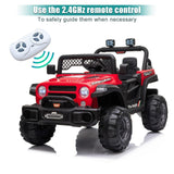 Electric Ride-On Car for Kids with MP3, LED Lights, Remote Control, and Adjustable Seat Belt