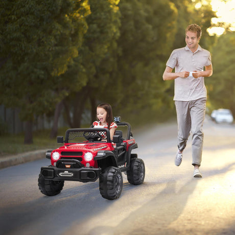 Electric Ride-On Car for Kids with MP3, LED Lights, Remote Control, and Adjustable Seat Belt