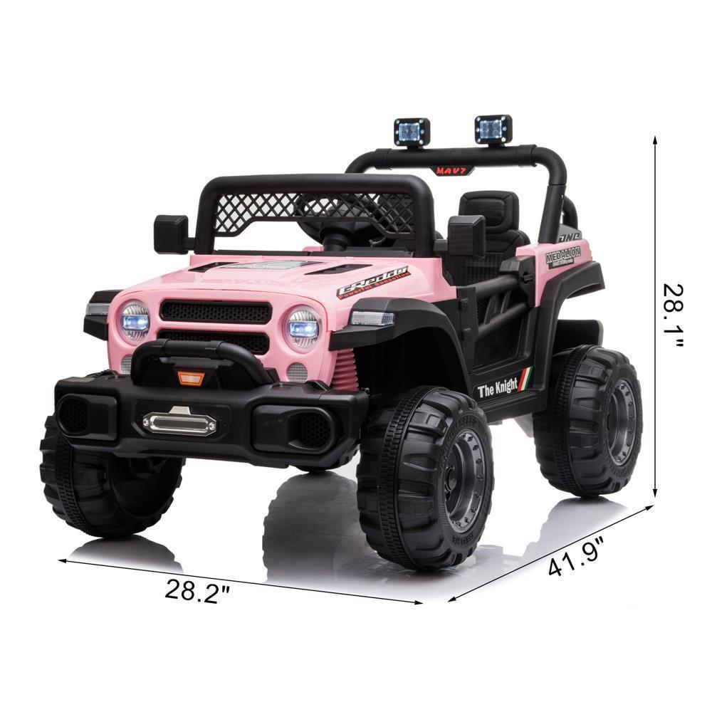 Electric Ride-On Car for Kids with MP3, LED Lights, Remote Control, and Adjustable Seat Belt