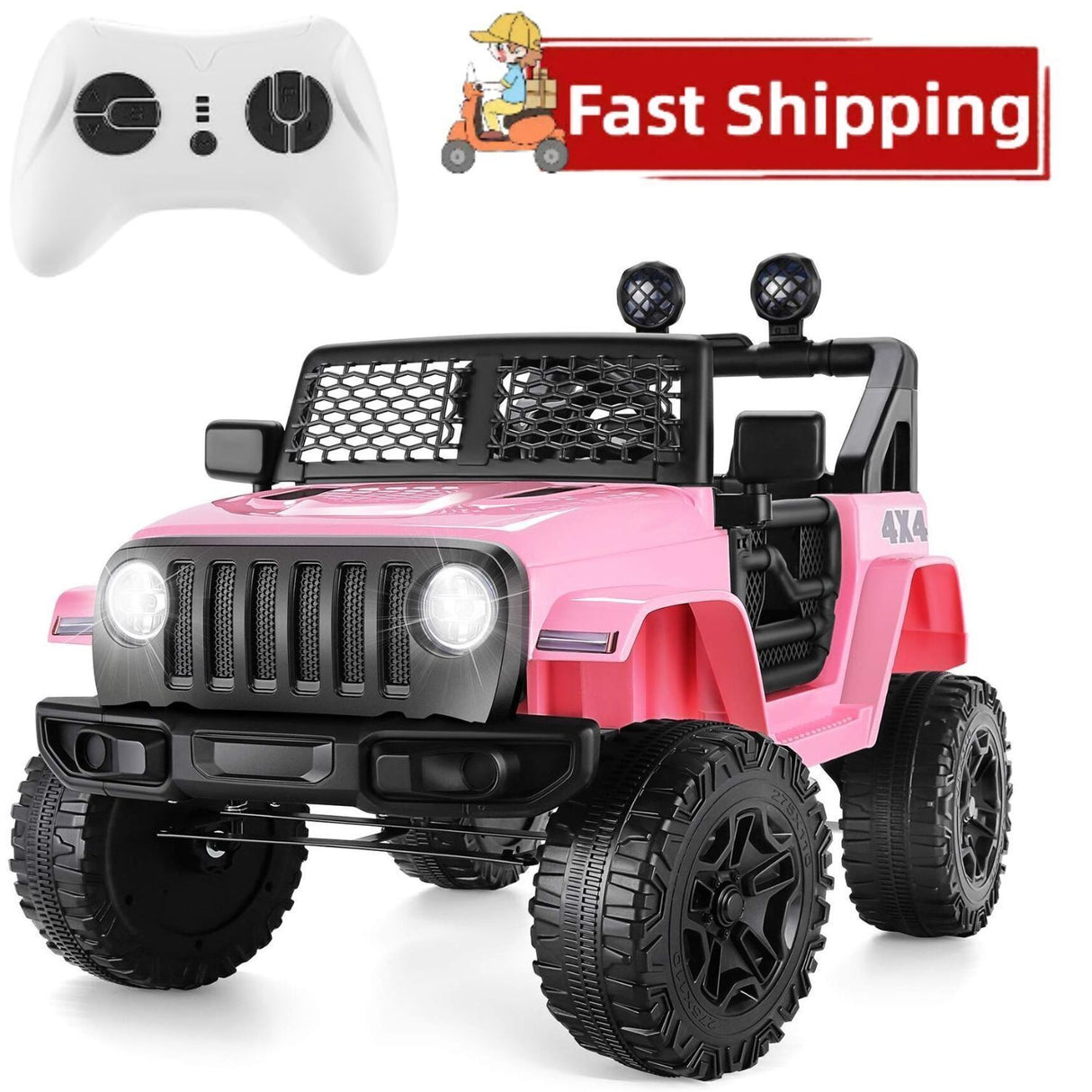 2 Seater Electric Ride-On Truck for Kids with Remote Control and MP3 Player - 12V, 7AH Battery