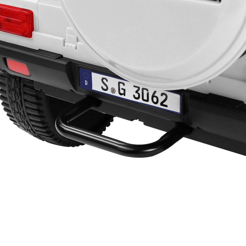 Electric Ride-On Car for Kids with Music, LED Lights, and Remote Control - 3 Speeds - White