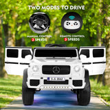 Mercedes-Benz 12V Kids Ride On Car with Music, LED Lights, Bluetooth, and Remote Control