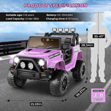 Electric Ride-On Car for Kids with Parent Remote Control and LED Lights - 12V Truck Design