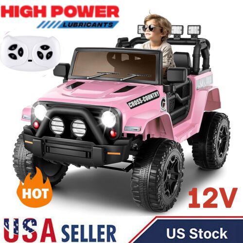 Electric Ride-On Car for Kids with Parent Remote Control and Music Player - 12V Truck Design