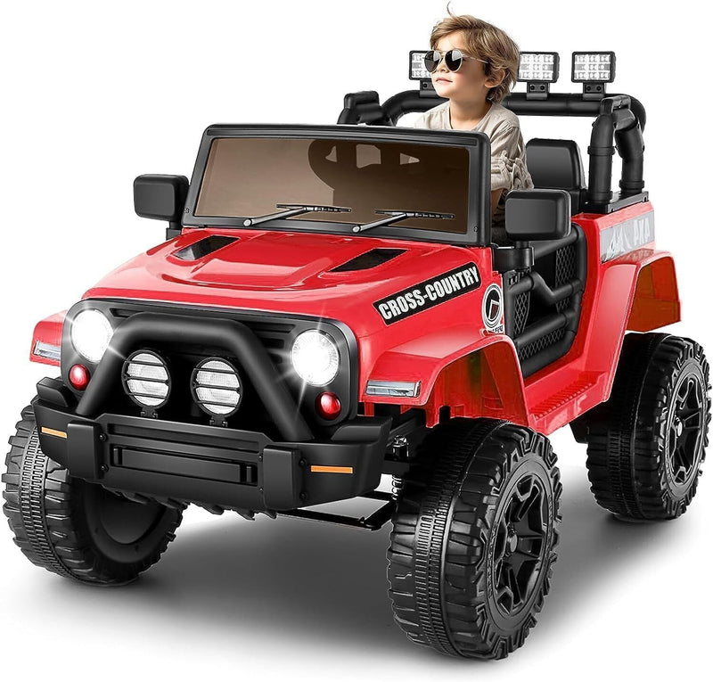 Electric Ride-On Car for Kids with Parental Remote Control - 12V Truck Design