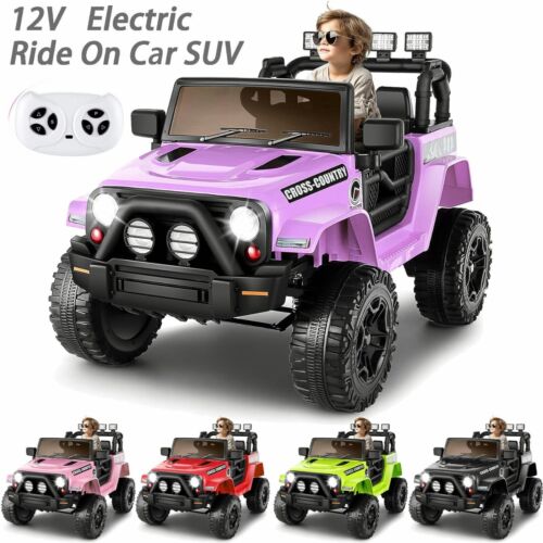 Electric Ride-On Car for Kids with Parental Remote Control - 12V Truck Toy